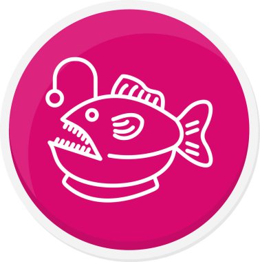 Balık ikonu. vektör illüstrasyonu