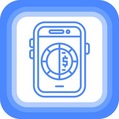 Cep telefonu. Web simgesi basit illüstrasyon