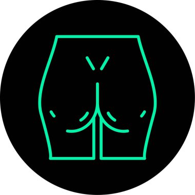 Butt  icon, vector illustration simple design