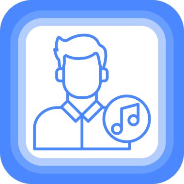 Müzik çalar simgesinin vektör illüstrasyonu