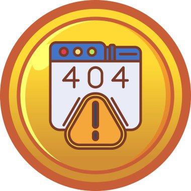 4 0 4 hata ikonu vektör çizimi