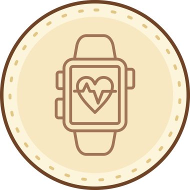 Modern kalp ikonunun vektör illüstrasyonu