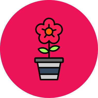 Çiçek. Web simgesi basit tasarım