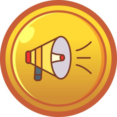 Hoparlör simgesi, karikatür tarzı