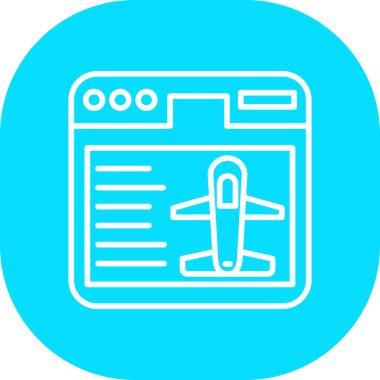 Bilet. Web simgesi basit illüstrasyon