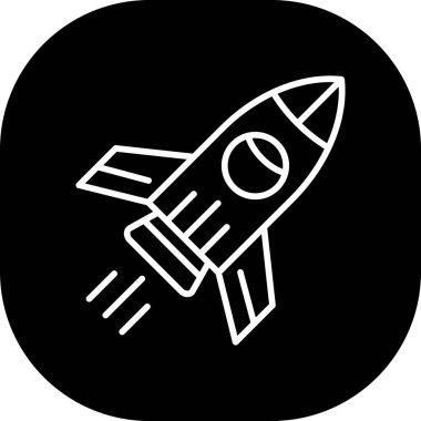 Bir roket simgesinin vektör çizimi