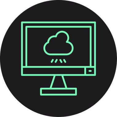 Veri Bulutu simgesi, vektör illüstrasyonu