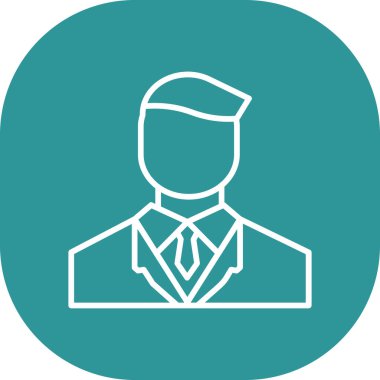 avatar erkek kullanıcı simgesi ana hat biçiminde