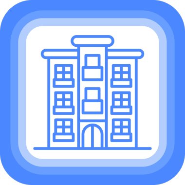 Bina. Web simgesi basit illüstrasyon