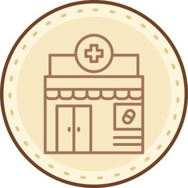 Hastane binası. Web simgesi