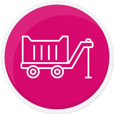 Modern b 'nin vektör illüstrasyonunda el arabası simgesi yok