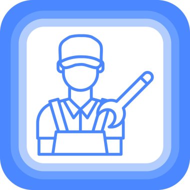 Fırçalı bir adamın vektör çizimi