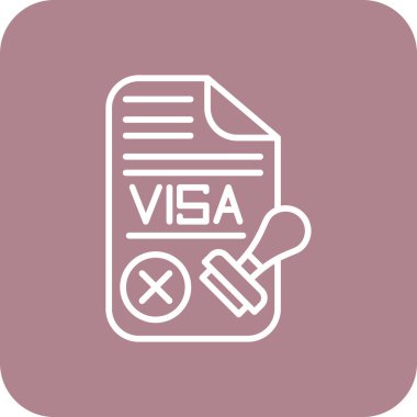 vize uygulaması vektör çizgisi simgesi