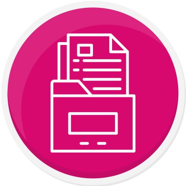 dosya dizini simgesi, vektör illüstrasyonu