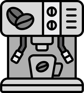 kahve makinesi simgesi, vektör illüstrasyonu basit tasarım