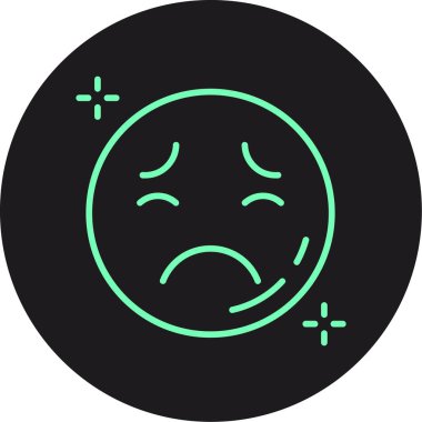 Üzücü simge vektör illüstrasyonu