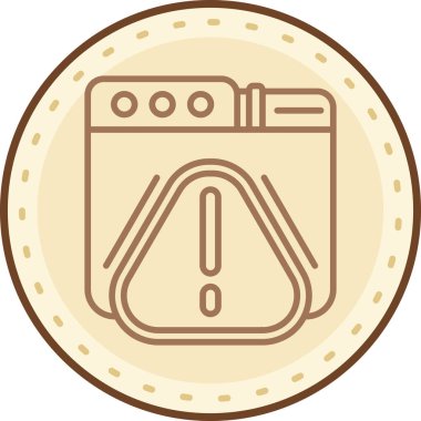 Kahve makinesi simgesi, vektör illüstrasyonu