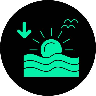 güzel ve eko çizgi vektör simgesi