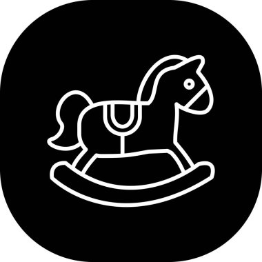 Bir at simgesinin vektör illüstrasyonu