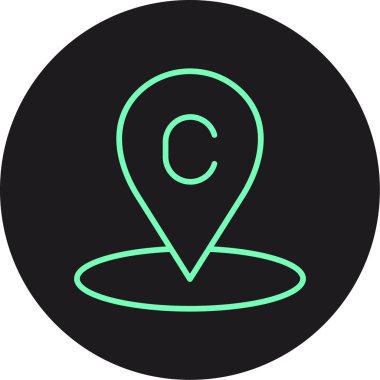 harita konumu simgesi. vektör çizim