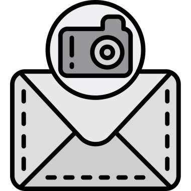 zarf harf simgesi, basit vektör tasarımı