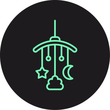 Eşsiz Ay Vektörü Kabartma Simgesi