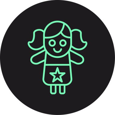 Vektör Kız Simgesi illüstrasyonu