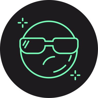 Moda Biçimli Emoji Simgesi İzole Arkaplan