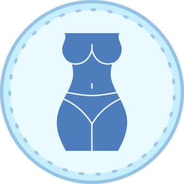 Kadın. Web simgesi basit illüstrasyon