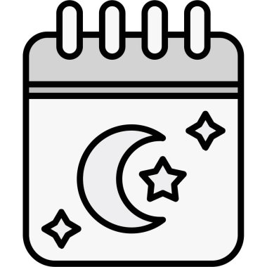 gece yıldızları simgesi, taslak biçimi