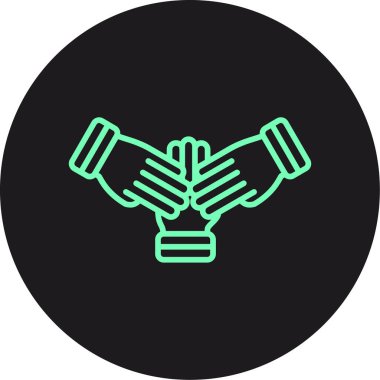 Siyah ve yeşil çizgili eldivenler beyaz arkaplanda izole edilmiş. Ekstrem spor aletleri. Spor malzemeleri. Renkli taslak konsepti. vektör illüstrasyonu