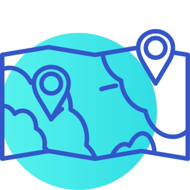 Harita konumu simgesi. web tasarımı için ana harita konum vektörü simgesi