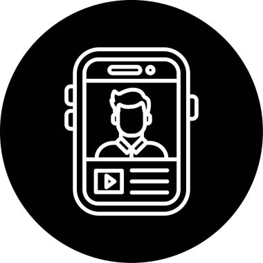 Akıllı telefon simgesinin vektör illüstrasyonu