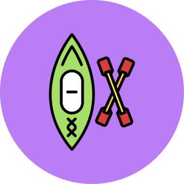 Bir çadırın çizgi film simgesinin vektör çizimi