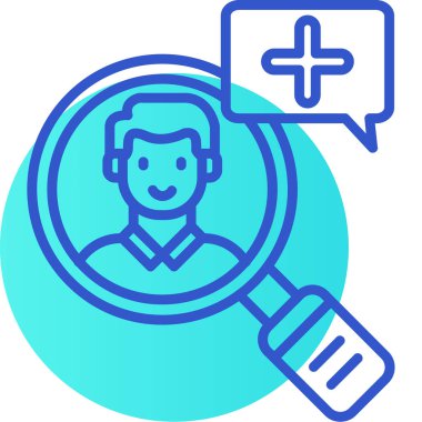 Müşteri hizmetleri simgesi, ana hatlı vektör illüstrasyonu