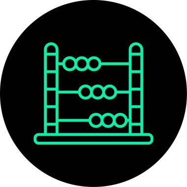 abacus ikon vektör illüstrasyonu