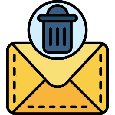 Zarf harfi simgesi. özet harf vektör rengi düz izole