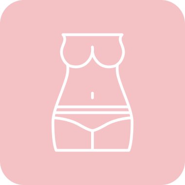 Sütyen simgesinin vektör illüstrasyonu