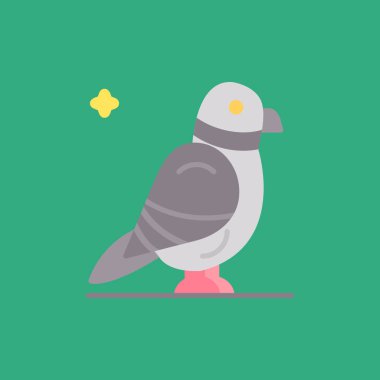 kuş, kuş, kuş, doğa soyut çember arkaplan düz renk simgesi