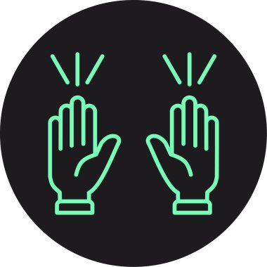 Bir el simgesinin vektör illüstrasyonu