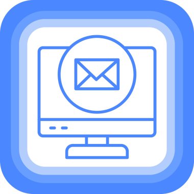 E-posta. Web simgesi basit illüstrasyon