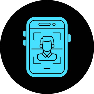 Akıllı telefon simgesinin vektör illüstrasyonu