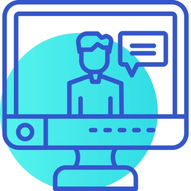 çevrimiçi eğitim öğrencisi simgesi