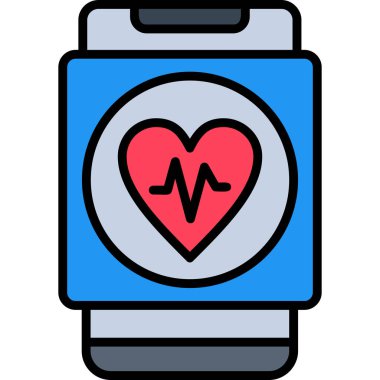 Kalp atış hızı ikonu. özet nabız titreşim vektör rengi düz izole