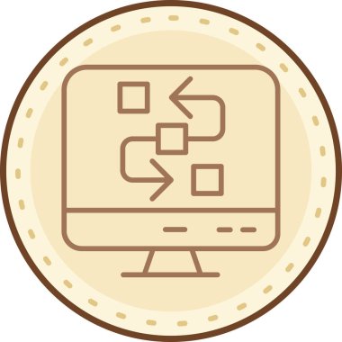 Modern dijital simgenin vektör illüstrasyonu