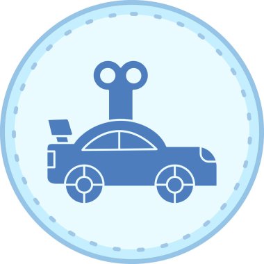 Araba simgesinin vektör illüstrasyonu