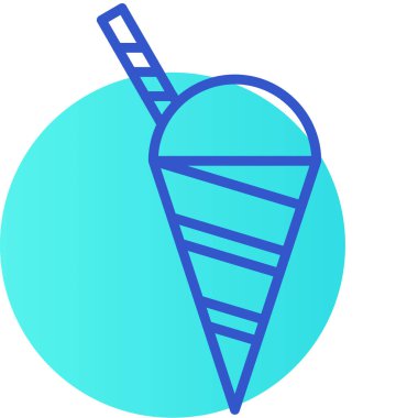 Dondurma. Web simgesi basit illüstrasyon