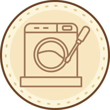 Dikiş makinesinin basit vektör simgesi