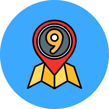 PIN vektör çizim Haritası