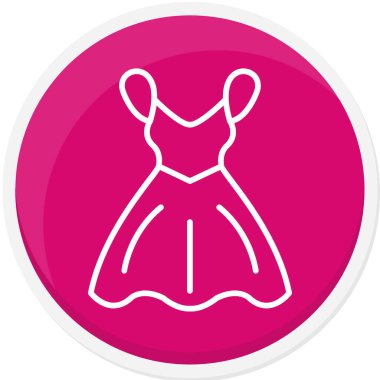 Kadın elbisesi. Web simgesi basit illüstrasyon